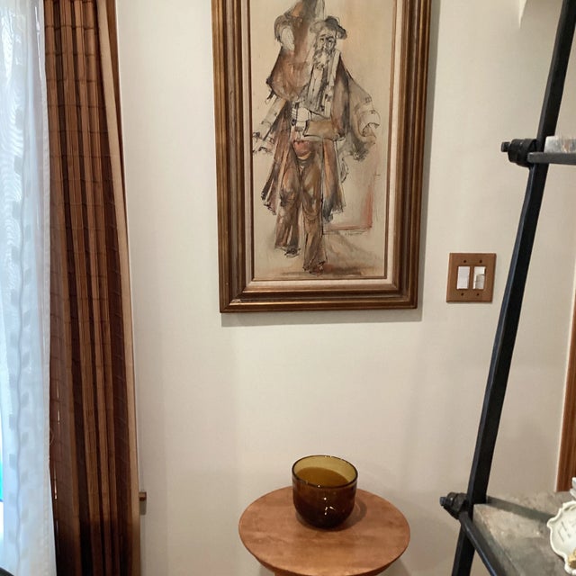 Amber Late 20th Century Modern Art Glass Amber Color Vase For Sale - Image 8 of 13