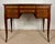 Elegant Spanish writing desk from the 20th century, crafted in fine wood and richly decorated with geometric marquetry...