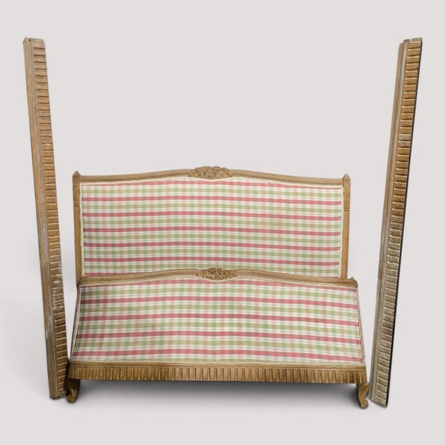 French Limed Curved Double Bed For Sale - Image 11 of 11