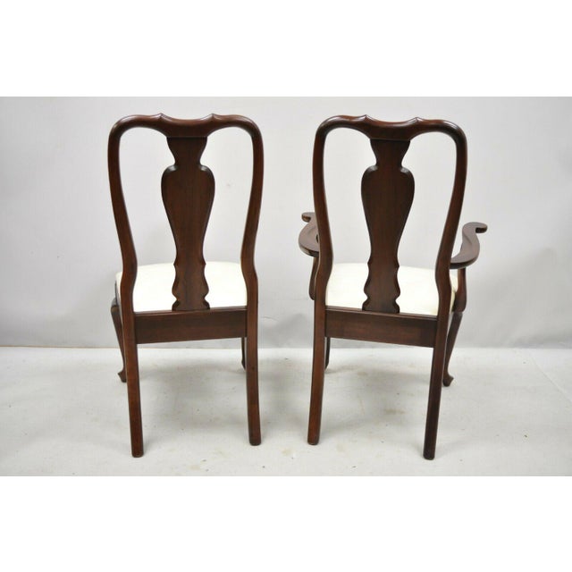 Set of 6 Ethan Allen Court Queen Anne Cherry Dining Chairs