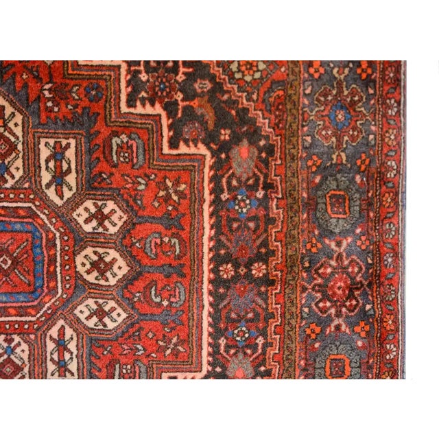 Vintage Persian Hamadan Rug For Sale In Chicago - Image 6 of 13