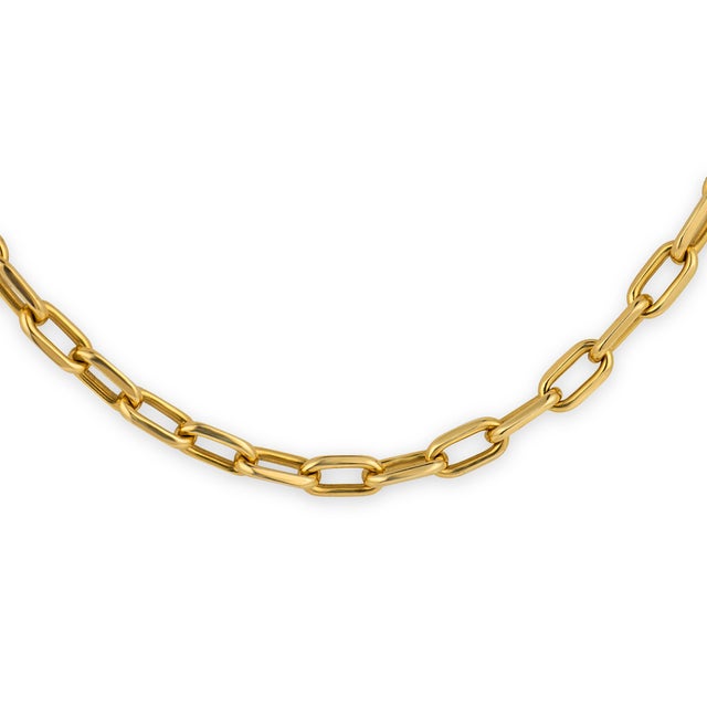 Contemporary Mid 20th Century Cartier 18k Yellow Gold Santos Dumont Chain Necklace For Sale - Image 3 of 7
