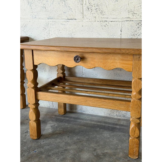 Brown In Style of Henning Kjærnulf Nightstands Set of 2 Danish Mid-Century Modern 1960s For Sale - Image 8 of 13