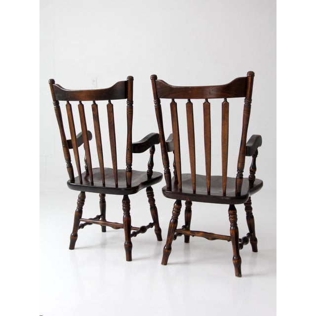 Vintage Bennington Vermont Windsor Dining Chairs Set of 5 For Sale - Image 6 of 18