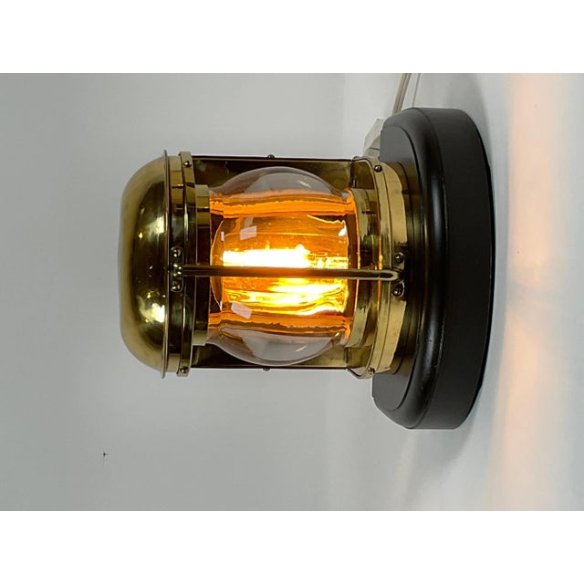 Wood Solid Brass Masthead Yacht Lantern For Sale - Image 7 of 10