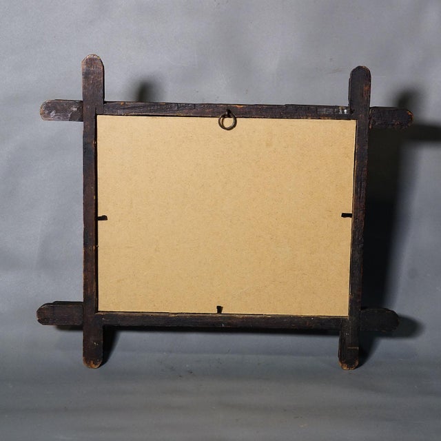 Wood Antique Lithography Print Depicting a Bear Hunt 19th Century For Sale - Image 7 of 7