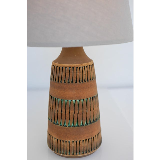 Red Mid-Century Modern Scandinavian Pottery Table Lamp by Anagrius, 1970s For Sale - Image 8 of 11