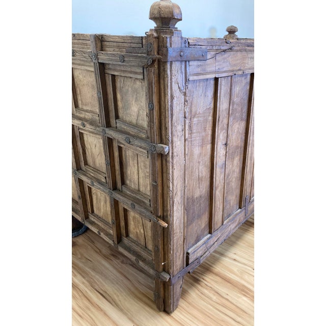 Substantial Antique 19th C Damchiya Anglo Indian Dowry Trunk For Sale - Image 11 of 13