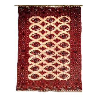 Vintage Turkmen Rug- 4' 3" X 5' 7" For Sale