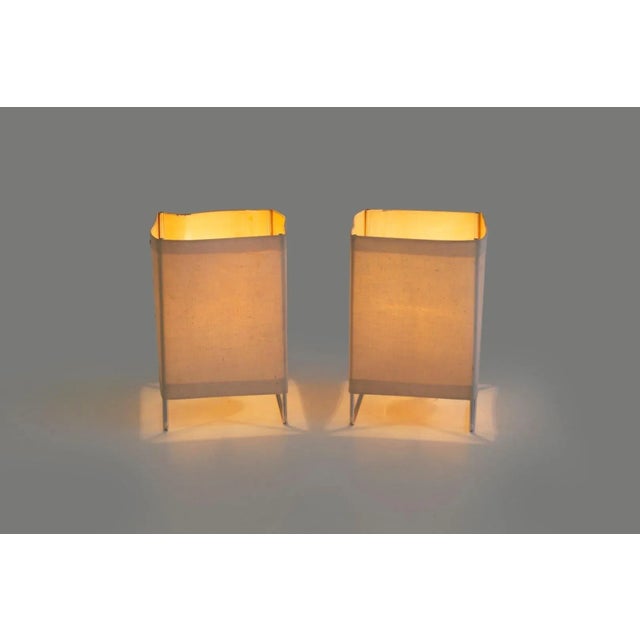 1950s Gregory Van Pelt for Wireworks Box Kite Lamps - A Pair For Sale - Image 4 of 9