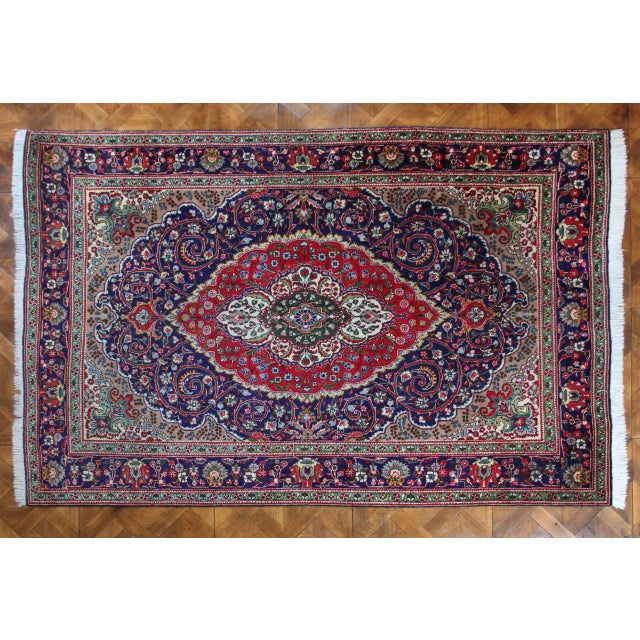 Middle Eastern Hand-Knotted Rug For Sale - Image 6 of 6
