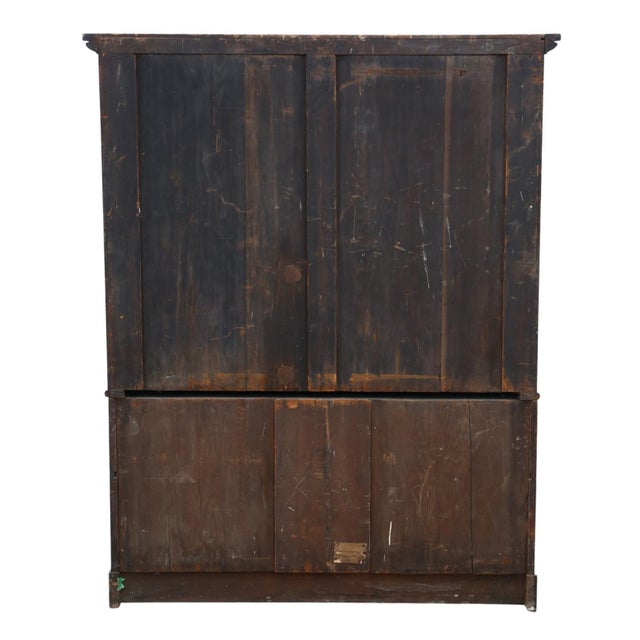 Brown Antique Georgian Mahogany Linen Press Wardrobe, 1800s For Sale - Image 8 of 10