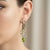 Not Yet Made - Made To Order Fleur De Lis Chandelier Earrings Studs With Peridot in Silver, Gold, A Pair For Sale - Image 5 of 6