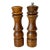 Mid 20th Century Goodwood Hardwood Salt & Pepper Shakers — Handcrafted Wood Tableware Set For Sale