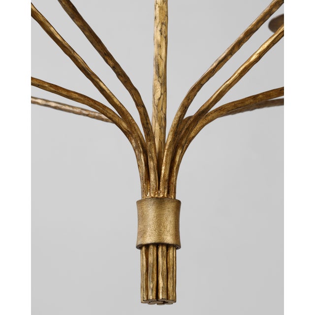 Belfair Large Two-Tier Chandelier in Gilded Iron Designer: Ian K. Fowler Canopy: 4.75" Round Mounting: Chain Shade Detail:...