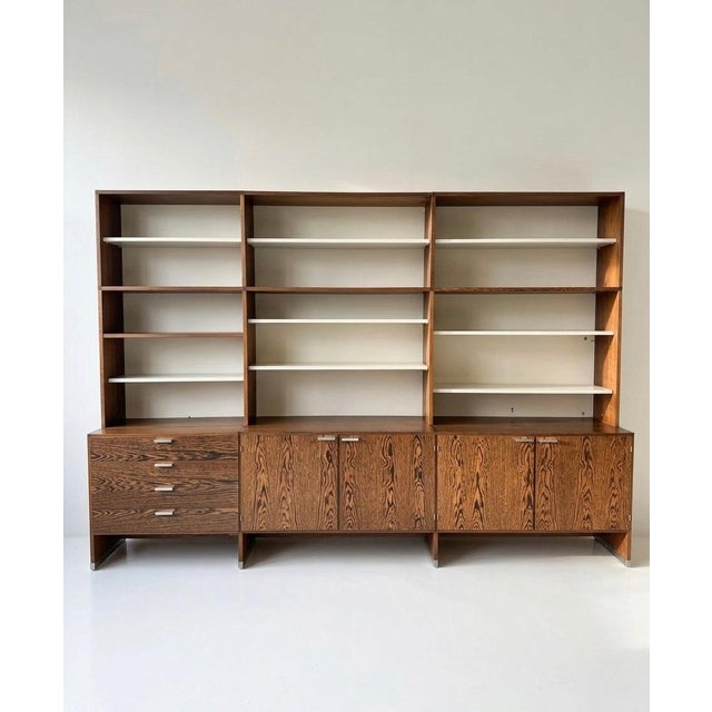 Vintage Free-Standing Made-to-Measure Wall Unit in Wengé Wood by Cees Braakman for Pastoe, 1960s For Sale - Image 14 of 14