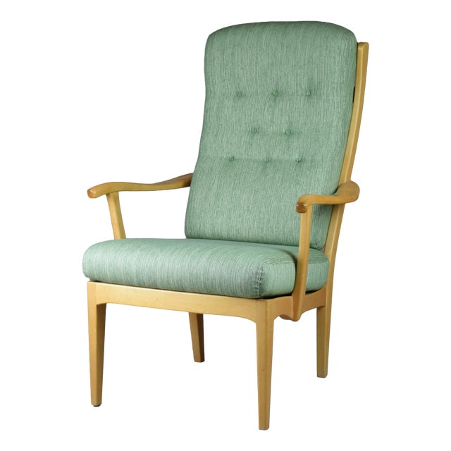 Swedish Model Stora Fjäderbrickan Chair by Carl Malmsten for O.H. Sjögren, 1970s For Sale