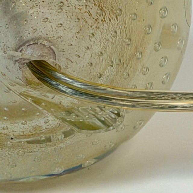 Modern Archimede Seguso Murano Controlled Bubble Art Glass Ball Table Lamp, Italy, 1950 For Sale - Image 3 of 13