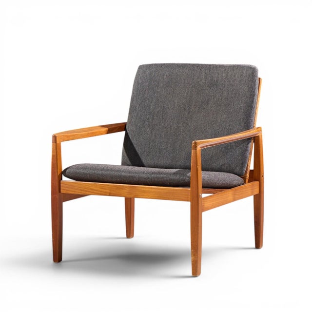 Hans Olsen for Juul Kristensen Model 519 Mid Century Danish Teak and Cane Chairs - Pair For Sale In Chicago - Image 6 of 13
