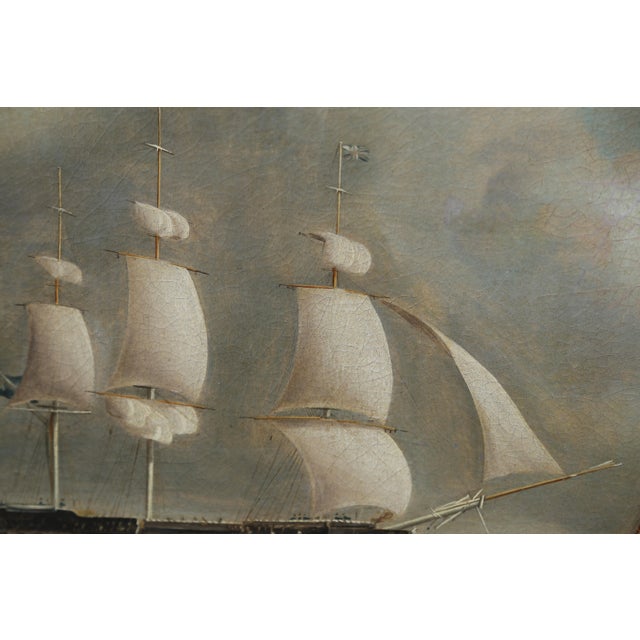 Nautical Oncoming Storm, Unknown Artist Oil on Canvas For Sale - Image 3 of 5
