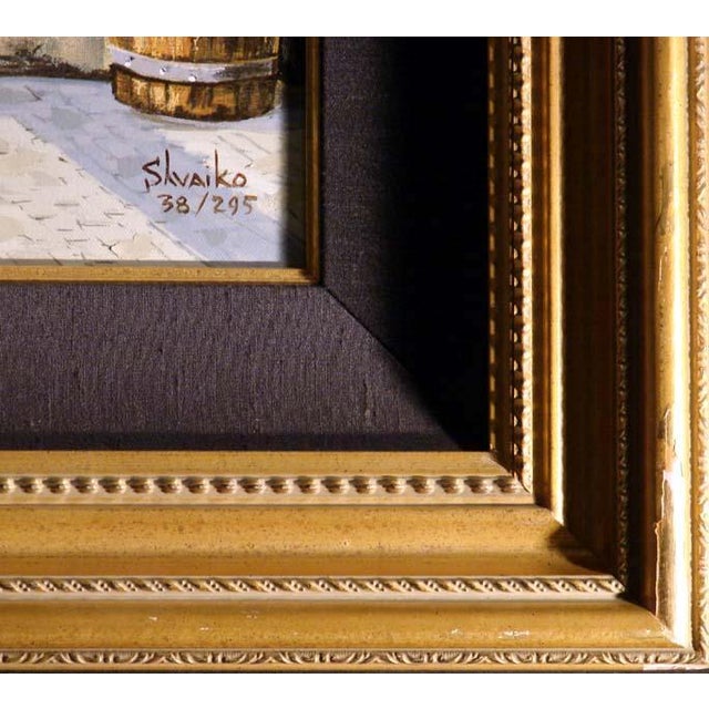 Impressionist Viktor Shvaiko "La Rapiere" Framed Canvas Hand Signed Fine Art, Make Offer For Sale - Image 3 of 4