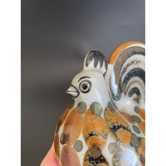 Vintage Mexican Folk Art Tonala Pottery Rooster For Sale - Image 9 of 12