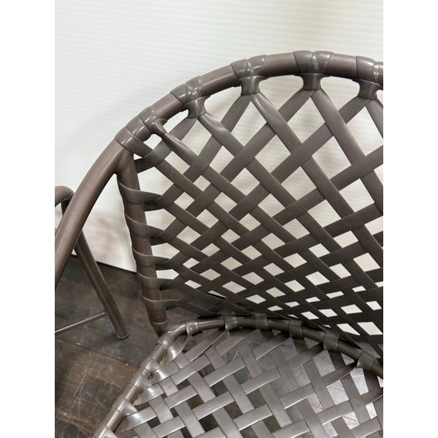 Late 20th Century Brown Jordan Outdoor Armchairs, Set of Three For Sale - Image 5 of 12