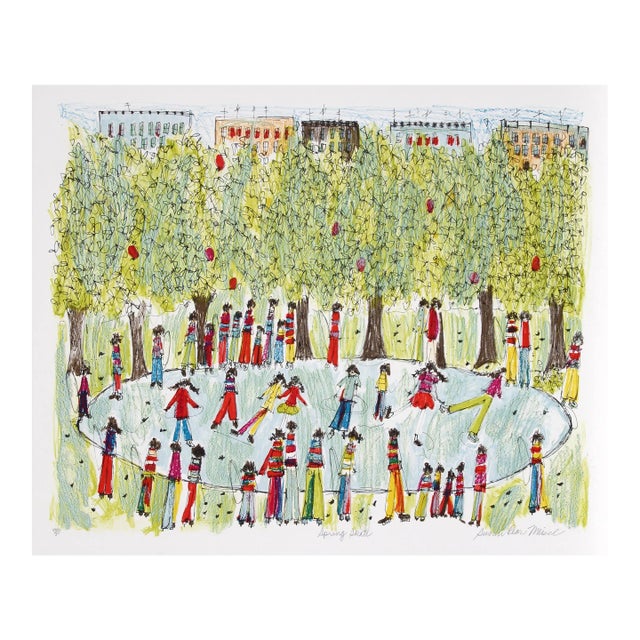 Early 21st Century "Spring Skate" Lithograph by Susan Pear Meisel For Sale