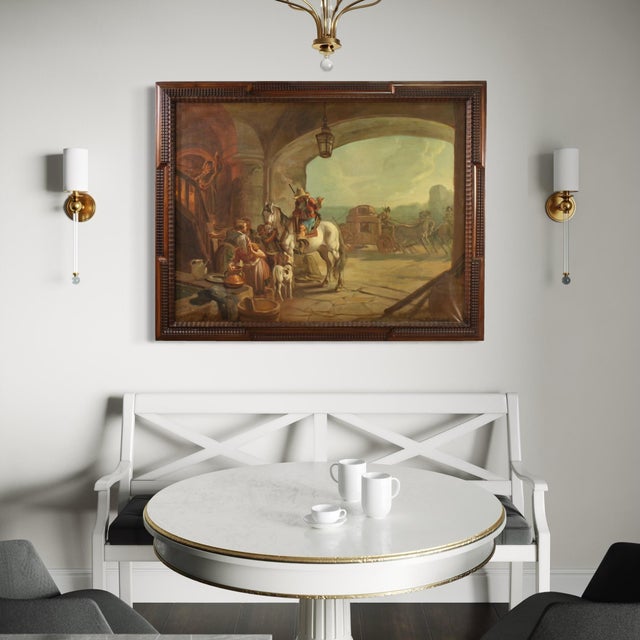 Mattia Traverso, Genre Scene, 1930, Oil on Canvas For Sale - Image 6 of 16