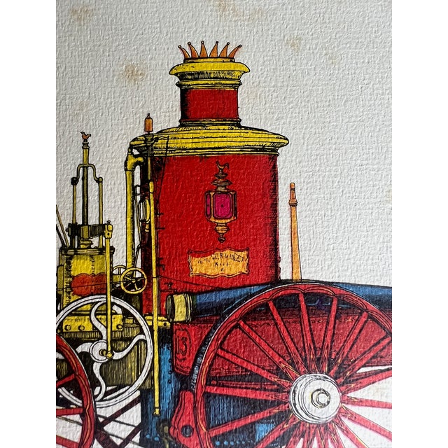 1950s Evelyn Cuero "Philadelphia's Hurricane 13" Fire Engine Reproduction Print For Sale - Image 4 of 7