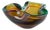 Vintage Organic-Shaped Bowl in Multicolored Glass, 1960s For Sale