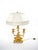 French Pair of Gilt Bronze Louis XVI-Style Three-Light Candelabra Table Lamps For Sale - Image 11 of 15