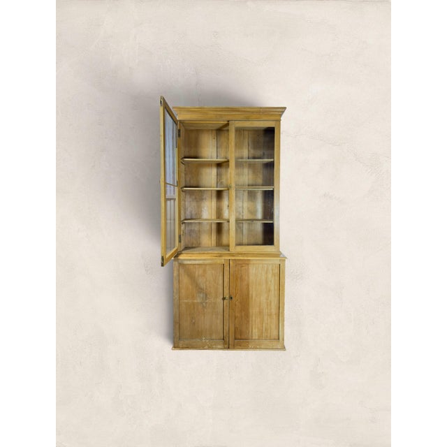 Antique Victorian English Pine Library Bookcase Circa 1880 For Sale - Image 4 of 8