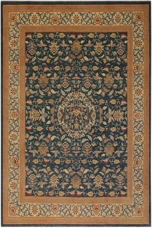 1970s 1970’s Shabby Chic Ziegler Ivory Wool Rug -8'0 X 9'11