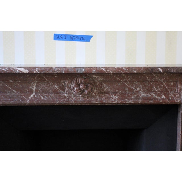 Waldorf Astoria Rouge Royal Marble Mantel For Sale - Image 6 of 12