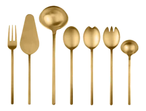Mepra Due 7-Piece Full Serving Set, Ice Oro