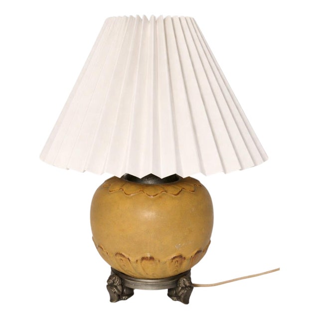 Swedish Grace Chinoiserie Table Lamp from Svenska Metallverken, 1920s-1930s For Sale