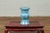 Blue Vintage Chinese Hand Painted Blue Metal Vase with Calligraphy and Floral Décor For Sale - Image 8 of 12