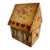 Hand Painted Folk Art Wooden House Box With Drawer Signed by Artist For Sale