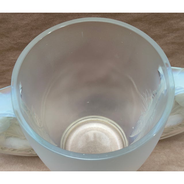 Verlys Glass Art Deco Verlys Bird Handled Vase For Sale - Image 4 of 8