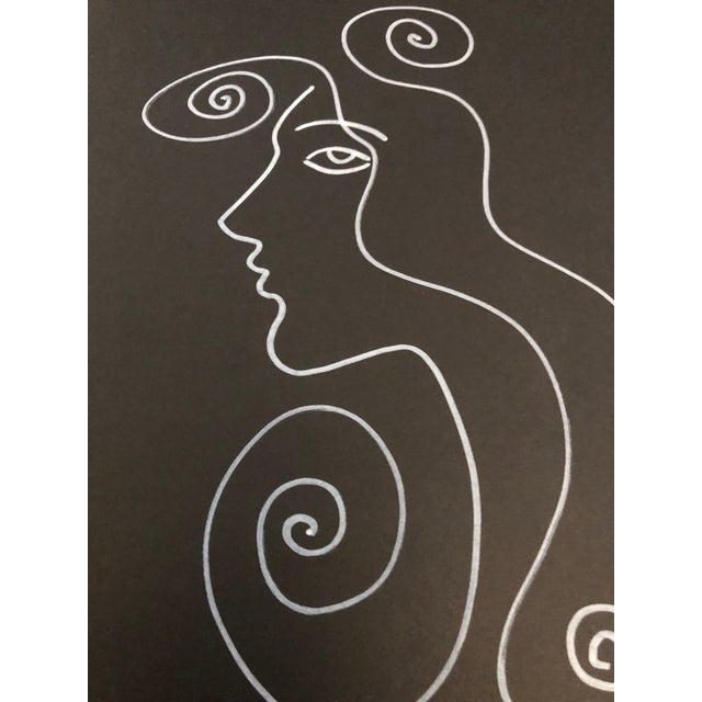 One White Line on Black Paper 3, by Cassandra Auker For Sale - Image 4 of 5