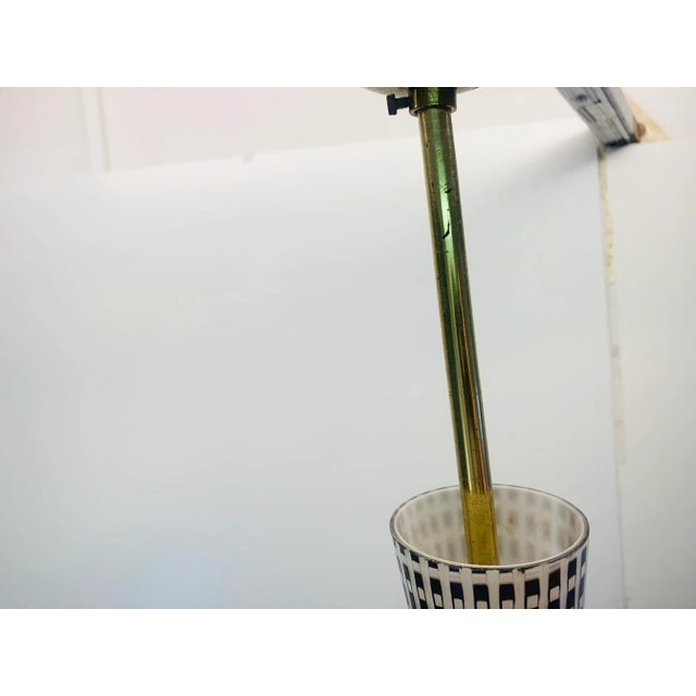 Black Mid-Century Modern Diabolo Black Glass Pendant Lamp by Aloys Gangkofner for Peill & Putzler, 1950s For Sale - Image 8 of 10