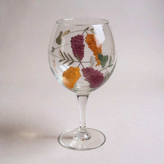 Mirage by Monarch Handblown Etched Crystal Wine Glass 9.5" Inch - Set of 6 For Sale - Image 4 of 11