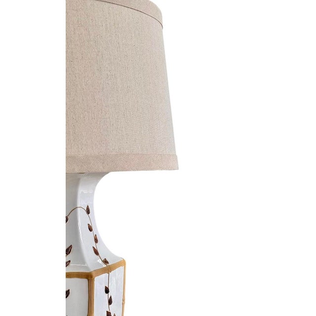 1970s Palm Beach Regency “Icing” Bamboo Table Lamps - a Pair For Sale - Image 4 of 5