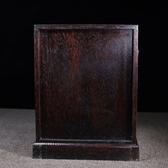 Vintage Chinese Hardwood Carved "Plum Blossom" 5-Drawer Cabinet / Jewelry Chest For Sale - Image 4 of 10