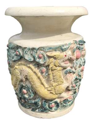 Heavy Hand Carved Wildwood Vase