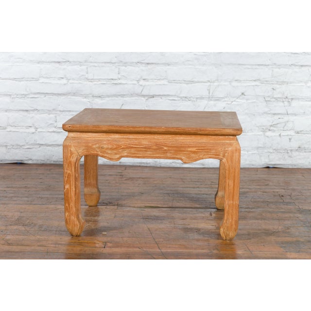 Wood Vintage Thai Ming Style Low Drinks Table with Horsefoot Feet & Patina For Sale - Image 7 of 13