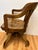 American Early 20th Century Vintage Solid Oak Rolling and Swivel/Tilt Bankers Desk Chair For Sale - Image 3 of 6