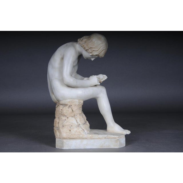 20th Century Marble Sculpture of Thorn Extractor Spinario For Sale - Image 3 of 18