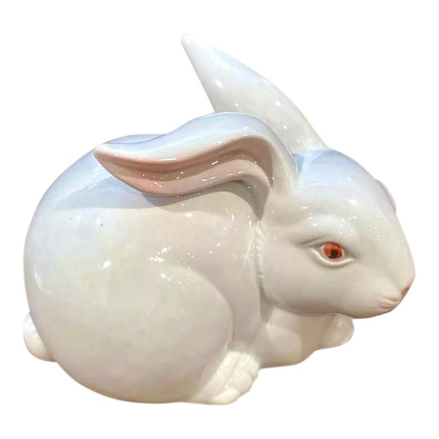 Vintage Porcelain Bunny Rabbit by Fitz & Floyd For Sale